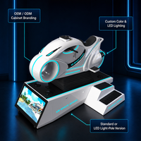 VR Space Wheel Mesin Simulator Gerak Dalam Ruangan Komersial Berbahan Fiberglass & Logam untuk Wahana Balap Arcade
