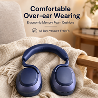 Casque sans fil supra-auriculaire le plus vendu, audio 3D, conception étanche, haut-parleurs dynamiques 40 mm, chargement Type-C