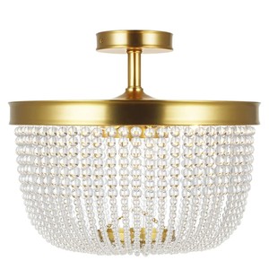 Lámpara de Techo Semi-Pendiente Moderna y Clásica con Marco Cuadrado Blanco y Dorado, Estilo Candelabro, Iluminación Elegante para Hotel, Comedor, Área Abierta - Product Image 3