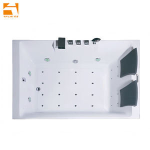Bianco doppio bagno idromassaggio vasca da bagno jacuzzi per Villa KF-612L due grembiule idromassaggio Computer controllato poggiatesta - Product Image 2