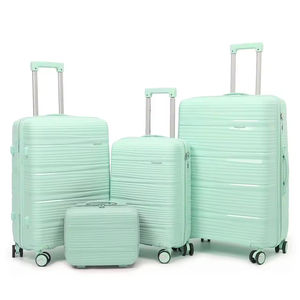Ensemble <span class=keywords><strong>de</strong></span> bagages en PP 3 ou 4 pièces, légers et durables, valises à roulettes avec 4 roues pivotantes pour les voyages d'affaires - Product Image 1