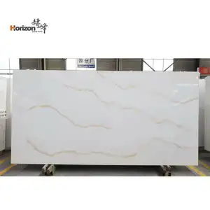 Horizon wholesale healing quartz crystal round stone kitchen quartz stone countertops for corner cabinet calacatta gold quartz