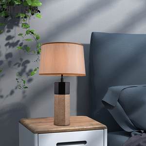 Lampe de table en tissu minimaliste nordique pour chambre à coucher, lampe de chevet créative en résine rétro, alimentation 36V pour bureaux - Product Image 1