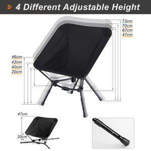 Custom Outdoor <b>Backpacking</b> Hiking Compact Small Portable Chair Folding Lawn Chairs for Camping Outside - Product Image 6