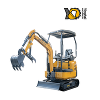Mini Excavadora Hengwang HW13 de 1 Tonelada, Pequeña Excavadora para Jardín y Granja