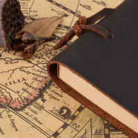 Journal en cuir vintage fait main, cadeau pour homme et femme, accessoires d'écriture pour les voyages d'affaires