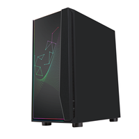 Boîtier d'ordinateur SAMA OEM Serve Atx avec panneau frontal en verre, bande ARGB, boîtier de jeu