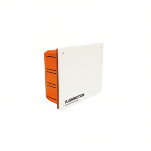Flush-mounted Junction Box 10x12 <b>White</b> With Orange Side <b>Panel</b> For Electrical Connections - Product Image 2