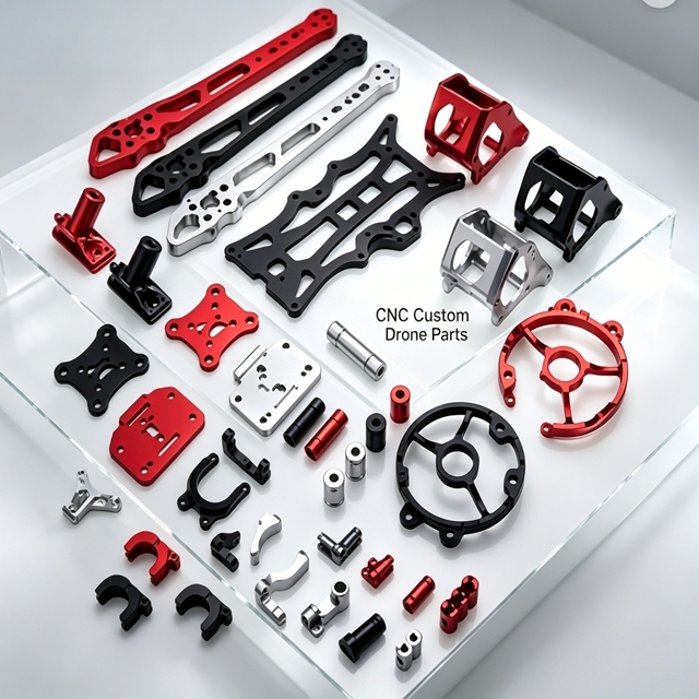 Professional Lightweight Anodized CNC Machined Aluminum Alloy & Brass Milling Parts for Industrial FPV Drone Kit