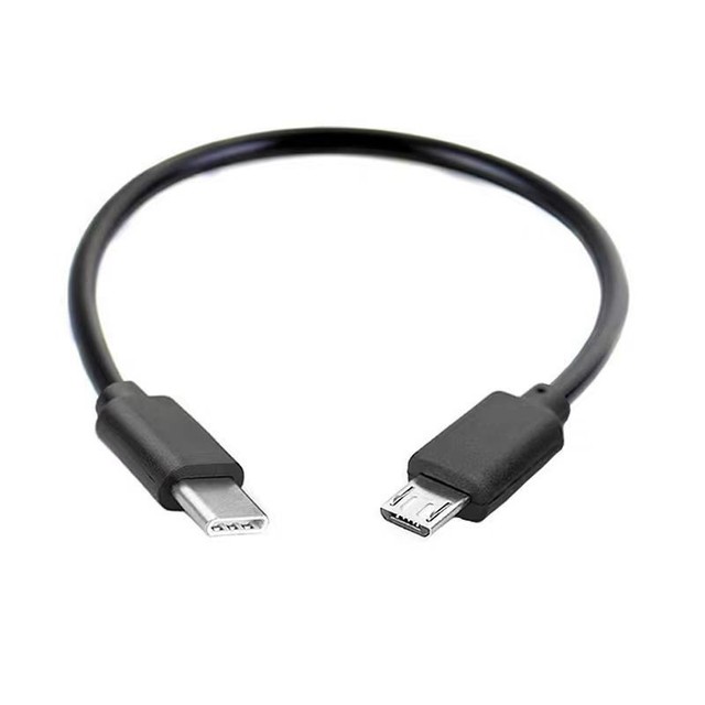 25cm 50cm 1m 10cm PVC Material Reverse Charging Type C to Micro USB OTG Data Cable