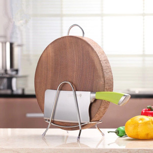 Stainless Steel Cutting Board Rack Oval M Size Water Resistant Kitchen Storage Rack For Countertops - Product Image 2