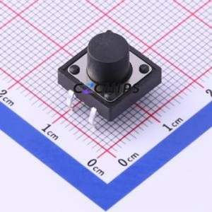 UK-B0224-G8.5-250 Tactile Switch Through hole-4P,12x12mm Switch Single Pole Single Throw Round Button 2.5N Through Hole - Product Image 1