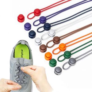 Lacets de chaussures extérieurs sans nœuds, lacets élastiques colorés à boucle pour enfants et adultes, pas besoin de nouer les lacets, pour chaussures de course - Product Image 1