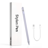 Stylet capacitif actif universel en plastique métal aluminium pour écran tactile multi-appareils emballage de boîte-cadeau