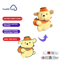 Llavero de Peluche de Perrito con Gorro Adorable, Mini Colgante de Perro de Peluche, Adorno para Mochila/Bolso, Llavero de Animal Encantador, Regalo