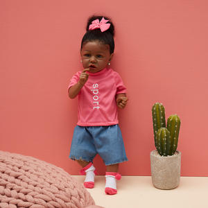 Regalo di capodanno giocattoli per bambole di moda africana bambole per bambini in vinile pieno <span class=keywords><strong>nero</strong></span> bambole per bambini - Product Image 2