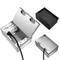 Caja de suelo empotrada oculta de acero inoxidable, toma de corriente eléctrica universal para Reino Unido/UE, certificado CE, caja de suelo empotrada de acero inoxidable, 2 unidades