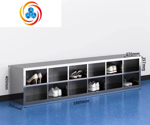 Armario para Zapatos de Acero Inoxidable, Antipolvo, para Talleres, Fábricas, Laboratorios, Vestuarios, de Doble Cara y con Múltiples Compartimentos - Product Image 2