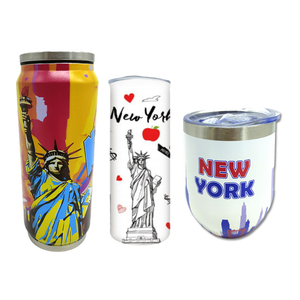 Mug souvenir en acier inoxydable avec impression personnalisée, thème marin, cormorans, Biarritz, Bretagne, <span class=keywords><strong>Marseille</strong></span>, bouteille d'eau souvenir - Product Image 6