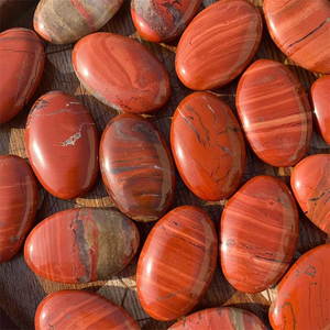 Đá Jasper đỏ tự nhiên, đá pha lê hình bầu dục, đá chữa bệnh, đá pha lê dùng làm đồ trang sức tự chế - Product Image 5