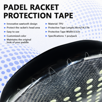 Protection de tête transparente confortable pour raquettes de tennis, de plage et de padel en TPU, avec logo personnalisé OEM, accessoires d'usine