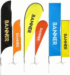Banderas Publicitarias de Fibra de Vidrio con Impresión Digital Personalizada, Resistentes al Agua, con Base de Poliéster, para Uso Promocional - Product Image 1