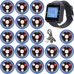 Sistema de buscapersonas inalámbrico de largo alcance para <span class=keywords><strong>camareros</strong></span> en Fastfood Cafe Buscapersonas de reloj de pulsera a prueba de agua para uso en restaurantes - Product Image 2
