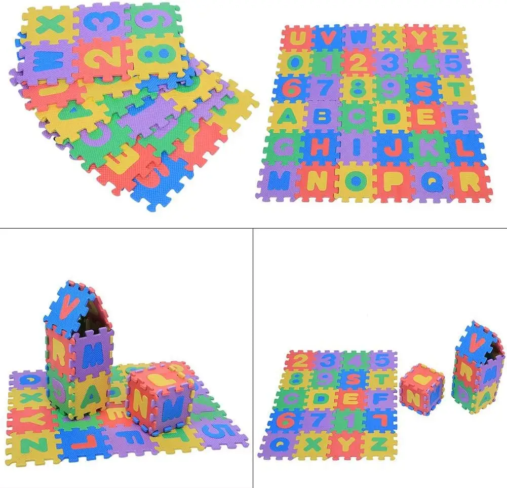 Multi-colored comfortable baby playmat soft foam folding indoor mat
