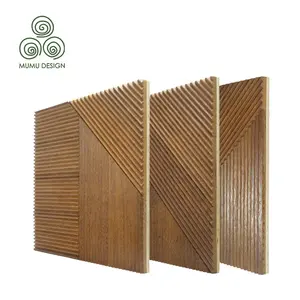 MUMU 3D Hot Sale Stilvolle dekorative Öko dekorative Massivholz Wand Wainscot Verkleidung Board Panel