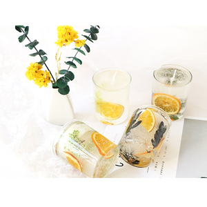 Fabrik angepasste getrocknete Blume dekorative Kerzen Gel Duft kerzen Transparentes Glas Glas Duft geschenke Kristall Hochzeiten - Product Image 6
