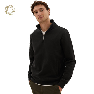 Felpa mezza Zip felpa felpa felpa in pile di <span class=keywords><strong>cotone</strong></span> <span class=keywords><strong>organico</strong></span> felpa lavorata a <span class=keywords><strong>maglia</strong></span> felpa maglione mezza Zip - Product Image 1