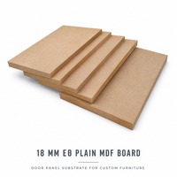 Panneau MDF uni de qualité E0 de 18 mm, panneau de fibres sans formaldéhyde pour porte d'armoire
