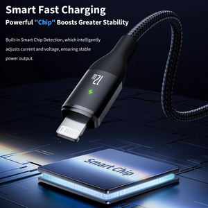 Câble de charge 12W IOS au design carré avec arrêt automatique pour iPhone 6-14 iPad - Product Image 3