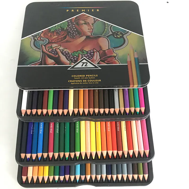 Lápis coloridos presmacolor premier da amazon, núcleo macio, 72 pacotes