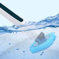 Ensemble de brosses de toilette jetables avec support, manche en ABS, têtes de rechange en éponge pour le nettoyage sanitaire de la salle de bain