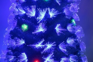 Sapin de Noël en fibre optique PVC <span class=keywords><strong>bleu</strong></span> clair, décoration de Noël pour la maison - Product Image 3