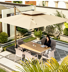 Factory Wholesale Windproof Outdoor Stable Patio Umbrellas & Bases Garden Chair Table Furniture <b>Set</b> Sunshade - Product Image 1