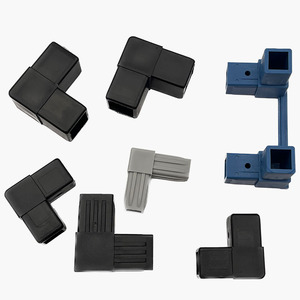 Connecteur en plastique à angle droit durable 1 à 6 voies, connecteur d'angle en plastique à 3 voies pour tubes carrés, raccords de tuyauterie en plastique moulé - Product Image 2