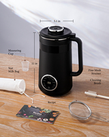 Machine automatique de fabrication de lait d'avoine à base de plantes avec nettoyage automatique à haute température pour garder au chaud l'écran LCD Machine à lait de noix maison