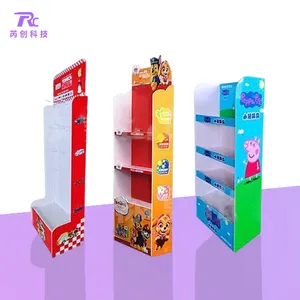 Kunden spezifisches Einzelhandel geschäft Produkt Lego Lebensmittel Spielzeug Kosmetik Karton Display Racks Boden regale Papier Display Ständer mit Haken
