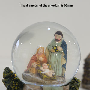 منتج جديد مصنوع يدويًا راتنج عيد الميلاد مجموعة عيد الميلاد كرة الثلج للديكور المنزلي - Product Image 4