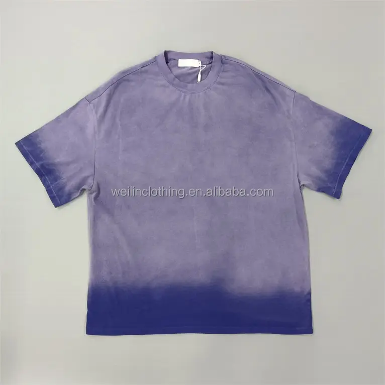 남성용 맞춤형 컬러 페이딩 티 빈티지 고민 워싱 대형 t 셔츠