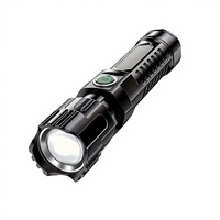 Lampe torche LED multifonctionnelle à zoom, rechargeable, longue portée, 5W, lumière puissante, focalisation, mini lampe torche d'extérieur, recharge USB, 6-8h