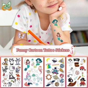 Unicorni personalizzati sirena Mini Robot tatuaggio adesivo ragazze ragazzi impermeabile tatuaggio temporaneo per bambini - Product Image 1
