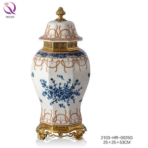 Combinación de Serie de Cerámica Creativa de Lujo Retro de Alta Gama Plato de Fruta Europeo Decoración para Sala de Estar Gabinete de <span class=keywords><strong>TV</strong></span> con Jarrones a Ambos Lados - Product Image 6