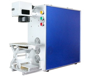 เครื่องเลเซอร์ไฟเบอร์แบบตั้งโต๊ะ 30W จากโรงงาน พร้อมระบบในตัว พกพาสะดวก ขนาดเล็ก อัตโนมัติเต็มรูปแบบ สำหรับสลักป้ายโลหะ - Product Image 1