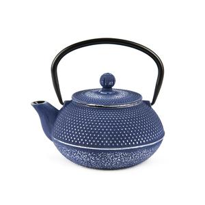 Tetera de Hierro Fundido Excelsa de 80 Cl, Azul con Diseño de Puntos, para Preparar Té - Product Image 1