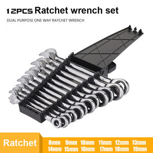 HOLSEN 12pcs Chrome Vanadium Steel Combination Spanner Ratchet <strong>Wrench</strong> <strong>Set</strong> - Product Image 2