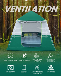 Portable Outdoor Four-Season Air Camping Tent Easy Setup Quick Automatic Opening Waterproof Rating <b>Inflatable</b> PFIT06S Waterproof - Product Image 2