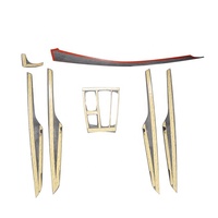 7 Uds. Kits de salpicadero de embellecedores interiores de fibra de carbono seco Real para BMW X6 F16 2015-2019 paneles de cubierta de consola central